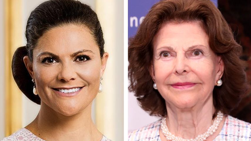 Collage: Kronprinzessin Victoria und Königin Silvia