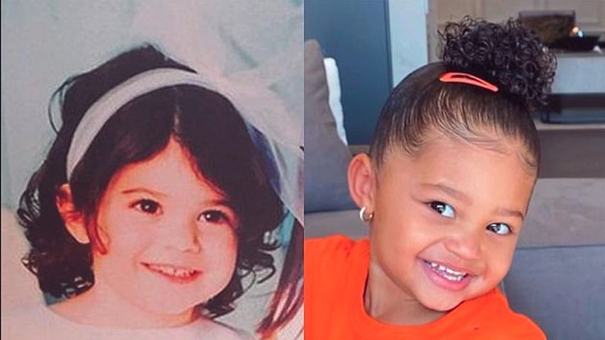 Kylie Jenner als Kind und ihre Tochter Stormi Webster