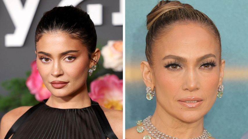 Collage: Kylie Jenner und Jennifer Lopez