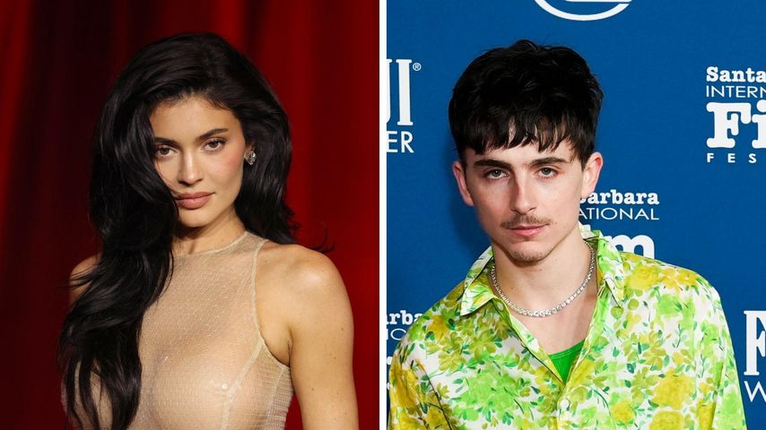 Collage: Kylie Jenner und Timothée Chalamet