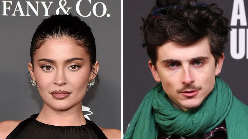 Collage: Kylie Jenner und Timothée Chalamet