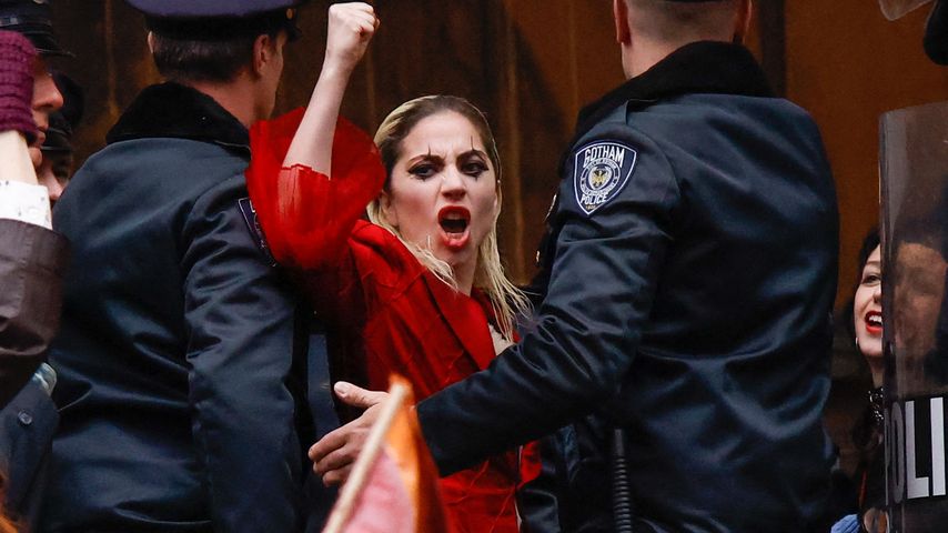 Lady Gaga bei den Dreharbeiten für "Joker: Folie à Deux" in New York