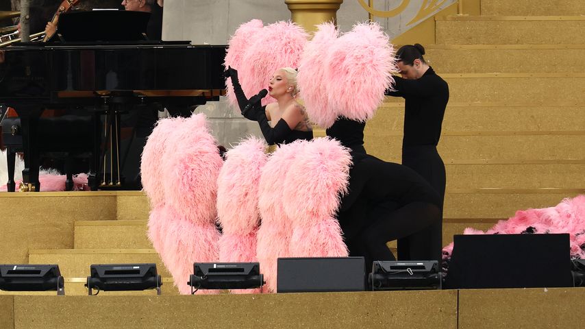 Lady Gaga bei der Probe für die Olympia-Eröffnungsfeier, 2024