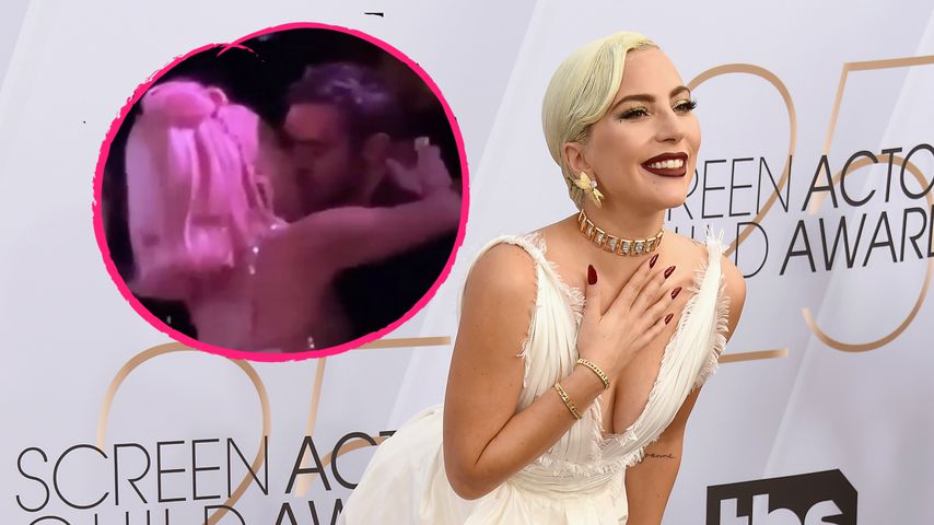 Lady Gaga knutscht mit mysteriösen Mann auf Silvesterparty