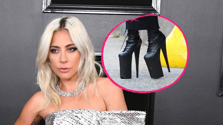 XXL-Plateau: Lady Gaga ist auf Monster-High-Heels unterwegs