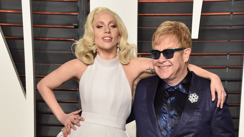 Lady Gaga und Elton John, Februar 2016