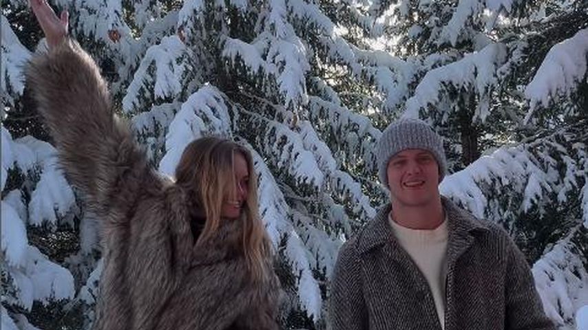 Laila Hasanovic und Mick Schumacher im Schnee