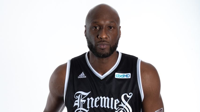 Lamar Odom bei einem Basketballspiel in Detroit im Juni 2019