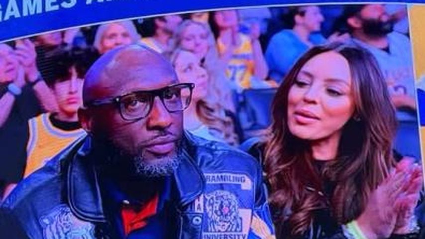 Lamar Odom und Rachel Bradley bei den Los Angeles Lakers