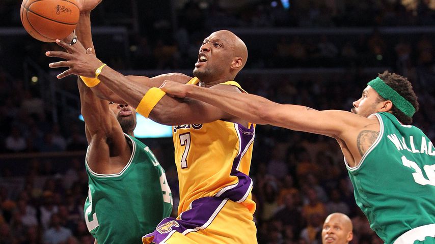 Lamar Odom bei einem Basketballspiel in Los Angeles, 2010