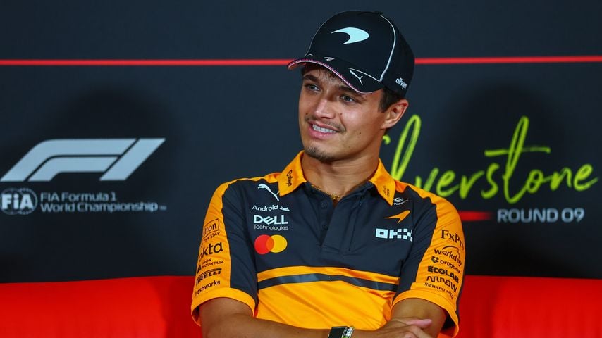 Lando Norris bei der Fahrer-PK vor dem Großen Preis von Großbritannien in Silverstone