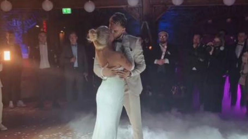 Lara-Marie Zielke und Dominik Winter auf ihrer Hochzeit, 2024