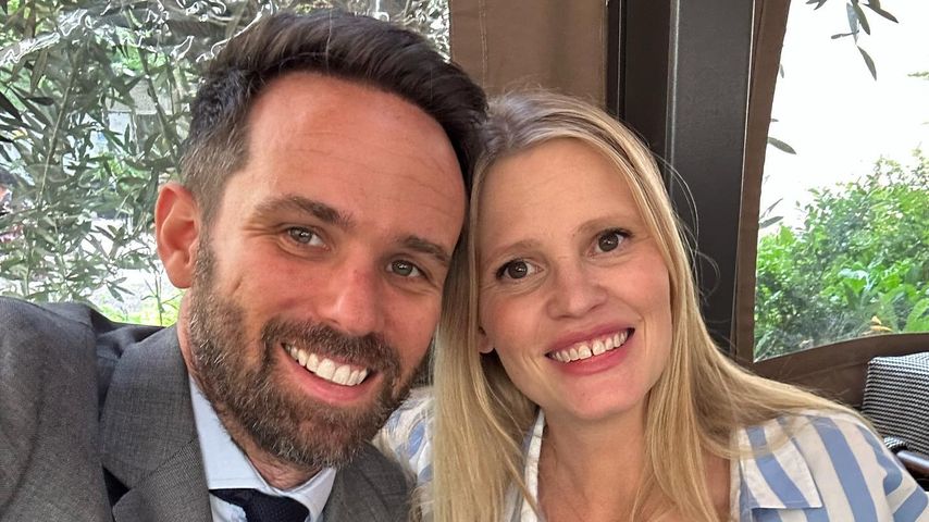Selfie von Lara Stone und David Grievson