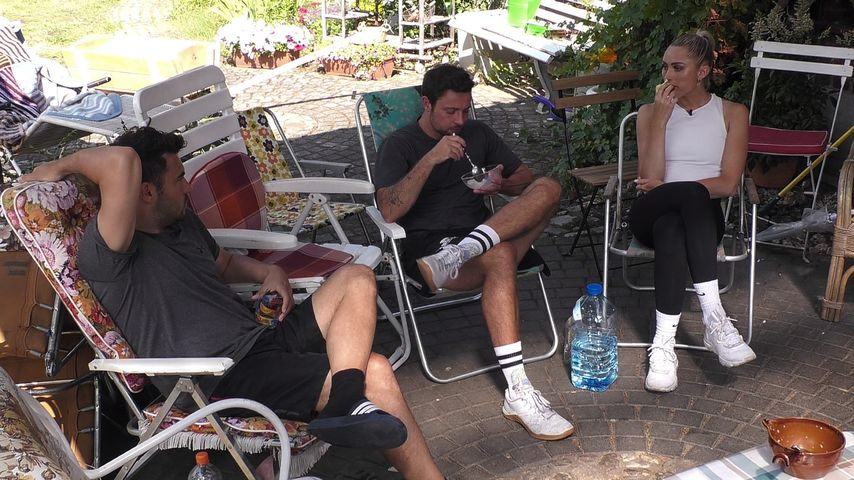 Lars, Ben und Sissi im Sommerhaus-Garten