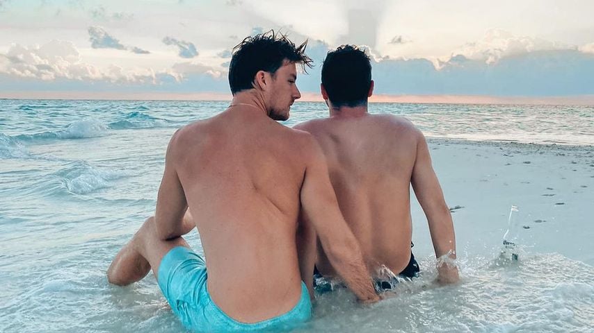 Lars Steinhöfel und sein Freund Dominik auf den Malediven