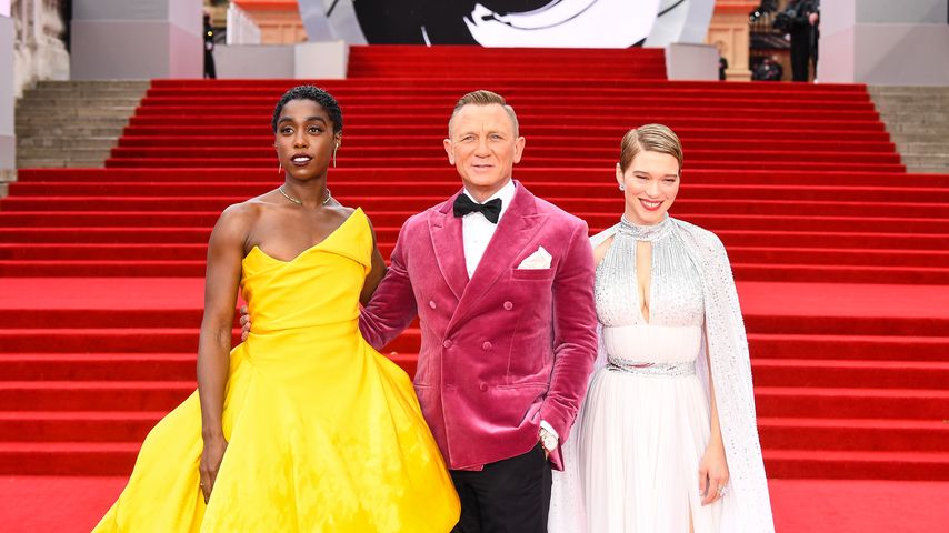 Lashana Lynch, Daniel Craig und Léa Seydoux im September 2021 in London