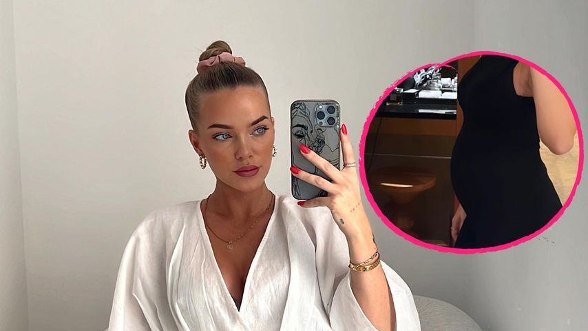 Laura Maria Rypa kann ihren Babybauch nicht mehr verstecken