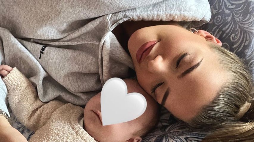 Laura Maria Rypa und ihr Sohn Leano Romeo im April 2023