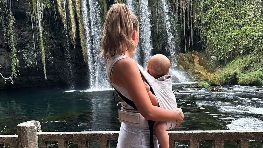 Laura Maria Rypa und ihr Sohn Leano im September 2023