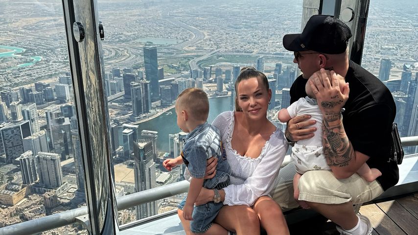 Laura Maria Rypa und Pietro Lombardi mit ihren Kindern, März 2025
