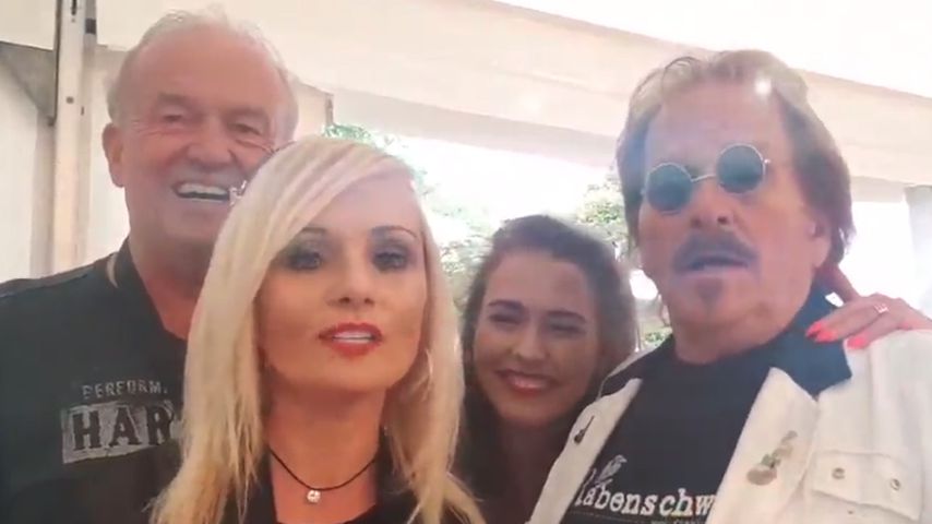 Laura Müller mit Frank Zander in einem Facebook-Video