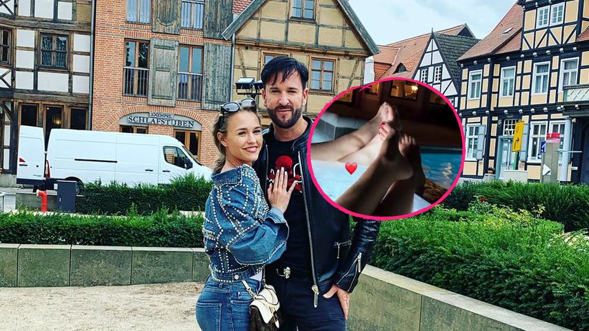 "Romantischer Abend": Laura & Wendler füßeln im Whirlpool