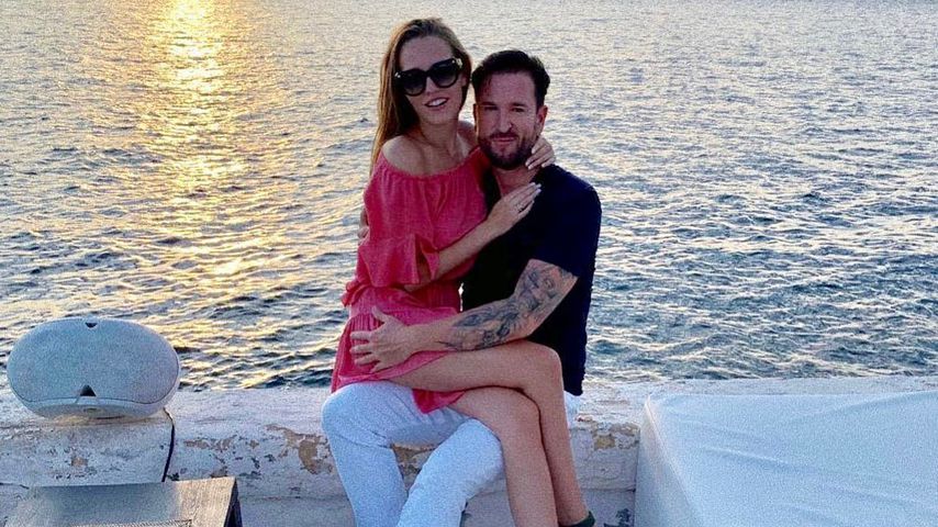 Laura Müller und Michael Wendler am Meer