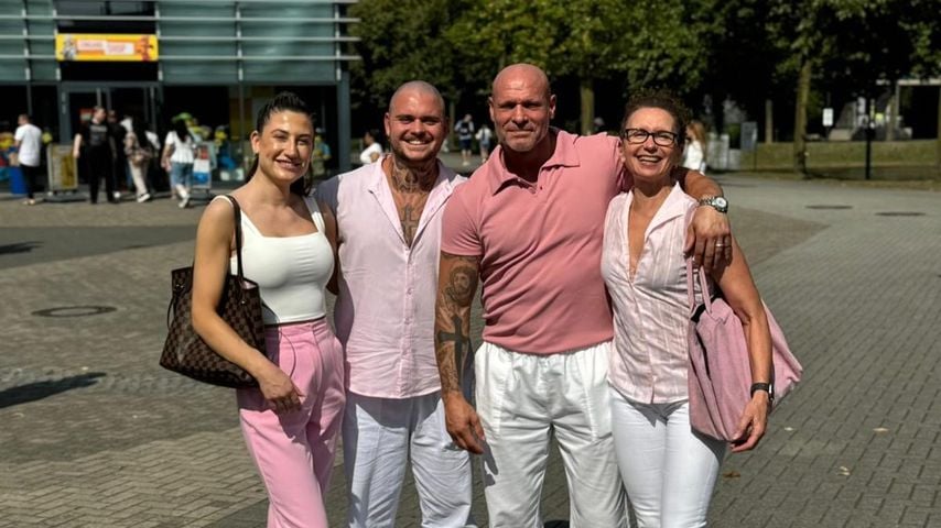Nico, Thorsten und Alexandra Legat und Nicos Freundin Laura