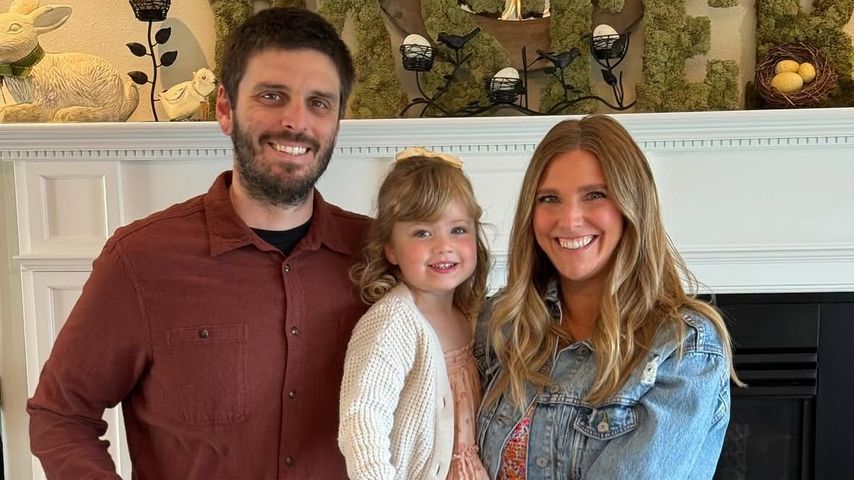 Lauren Miller mit ihrem Ehemann Kevin und ihrer Tochter Emma