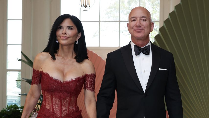 Lauren Sánchez und Jeff Bezos, 2024 im Weißen Haus