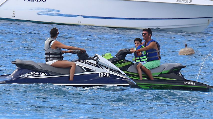Lauren Silverman und Simon Cowell mit ihrem Sohn Eric, 2020