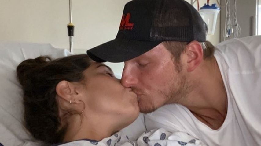 Lauren und ihr Mann Alexander Ludwig im Krankenhaus im Mai 2022