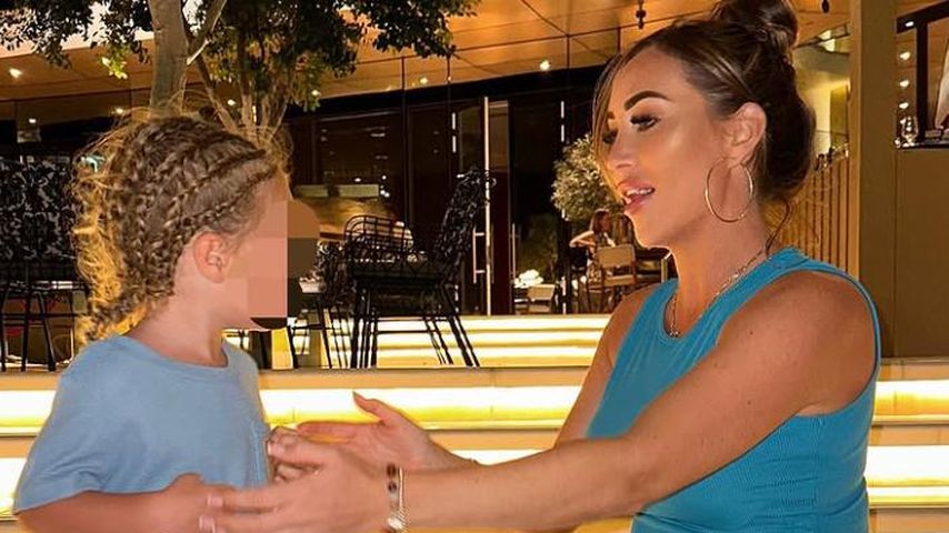 Lauryn Goodman mit ihrem Sohn Kairo, April 2023