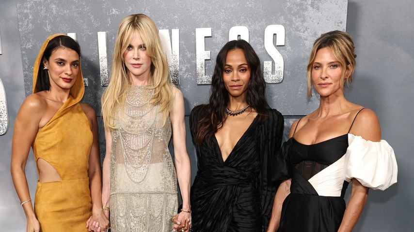 Laysla De Oliveira, Nicole Kidman, Zoe Saldaña und Jill Wagner bei der "Lioness" Staffel-3-Premiere in New York