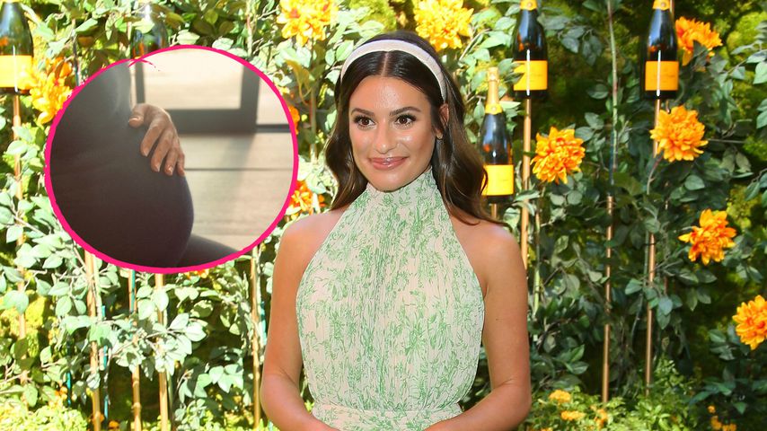 Seltener Anblick: Lea Michele streichelt ihren Babybauch