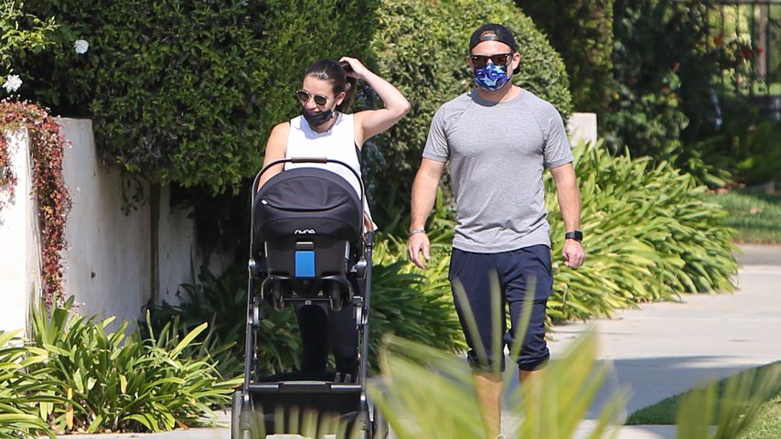 Lea Michele mit ihrem Mann Zandy und ihrem Sohn Ever in Los Angeles