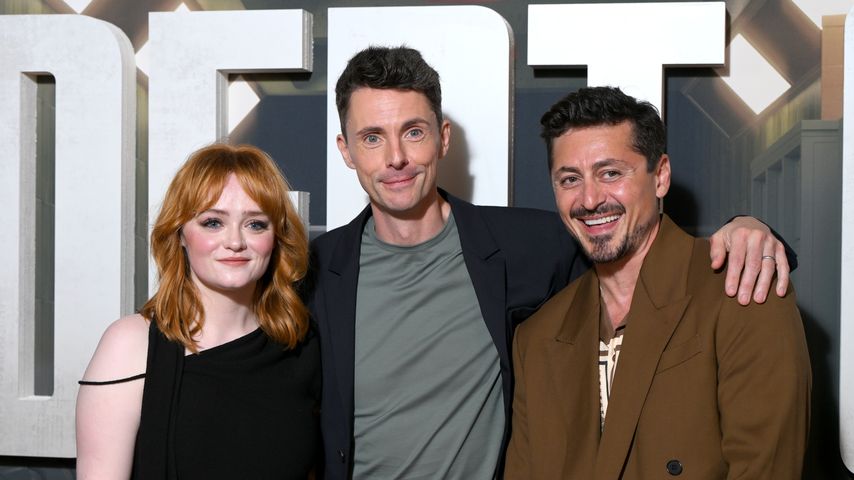 Leah Byrne, Matthew Goode and Alexej Manvelov beim Special Screening von "Dept. Q" in London