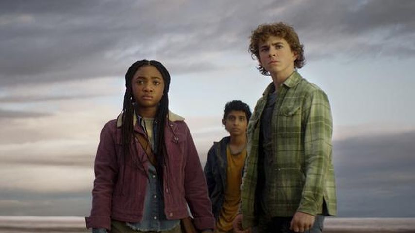 Leah Jeffries, Walker Scobell und Aryan Simhadri in der "Percy Jackson"-Serie