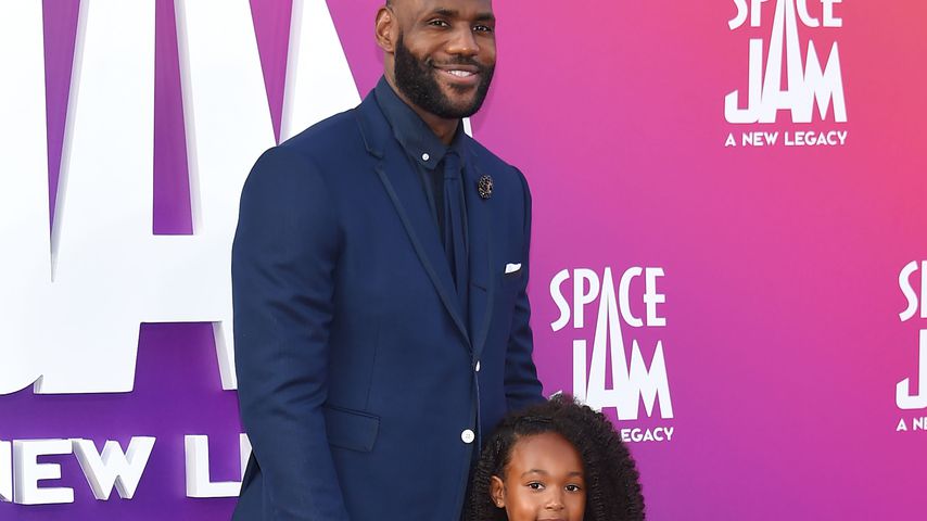 LeBron James und seine Tochter Zhuri bei der "Space Jam: A New Legacy"-Premiere im Juli 2021
