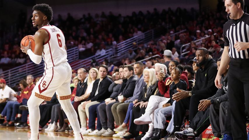 Bronny und LeBron James, Januar 2024