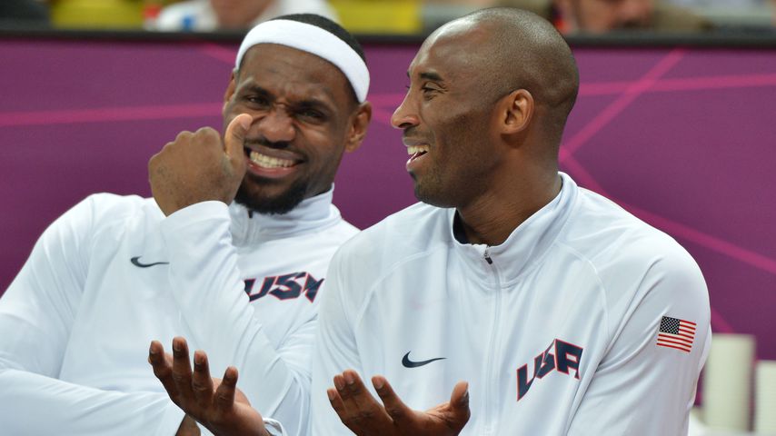 LeBron James und Kobe Bryant im August 2012