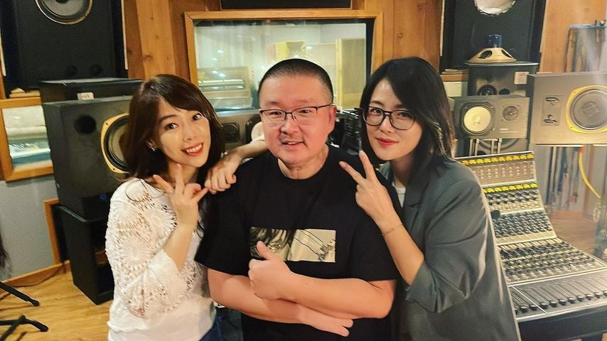 Lee Min, Produzent Jaechong und Crystal im November 2023