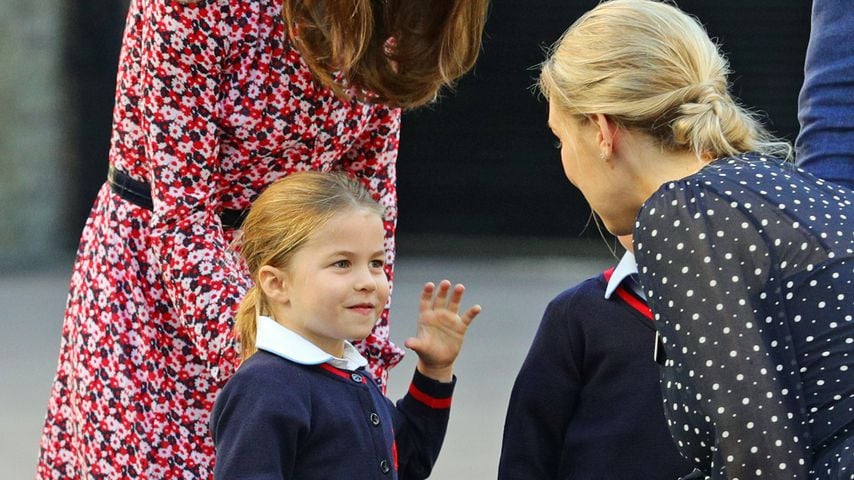Herzogin Kate, Prinzessin Charlotte und Lehrerin Helen Haslem im September 2019