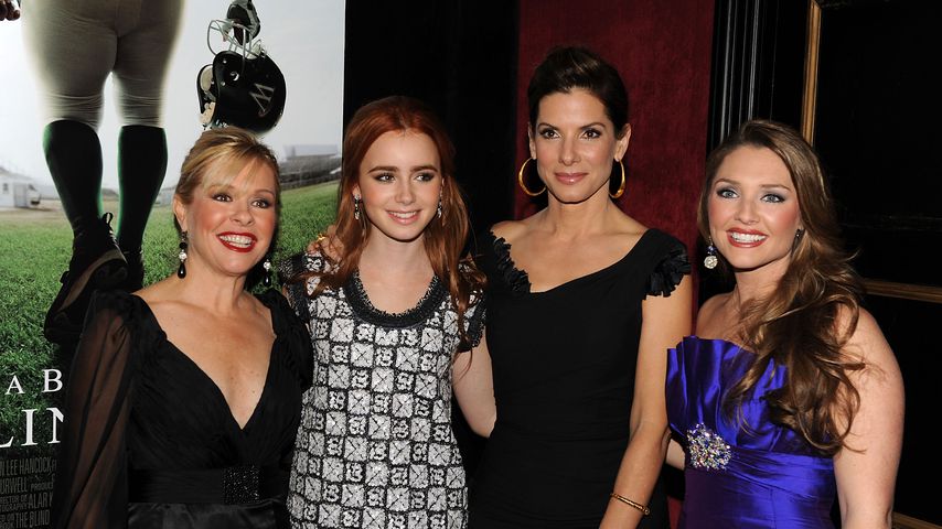 Leigh Anne Tuohy, Lily Collins, Sandra Bullock und Collins Tuohy, 2009