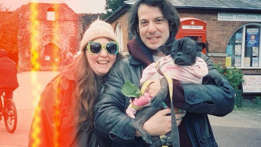 Lena Dunham, Luis Felber und ihr Hund im Juni 2021