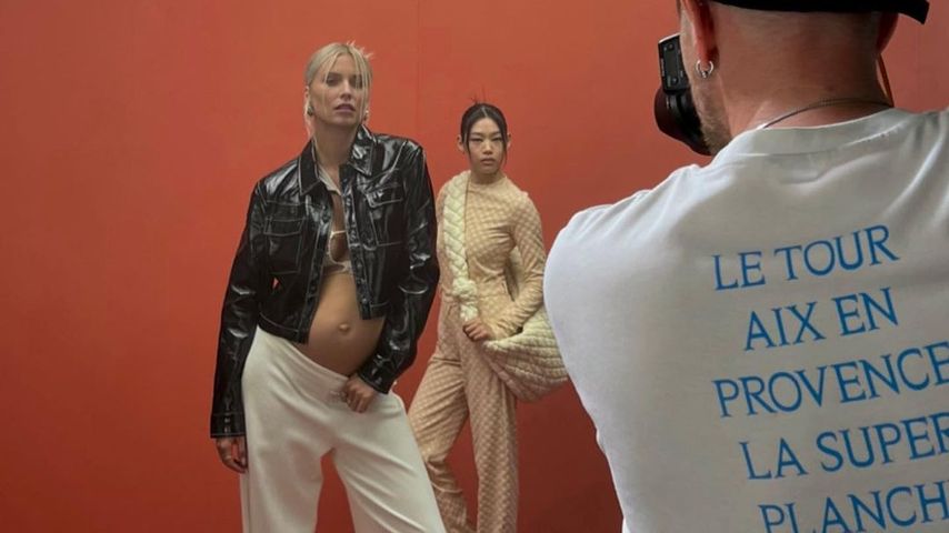 Lena Gercke beim Fotoshooting für ihre Modelinie