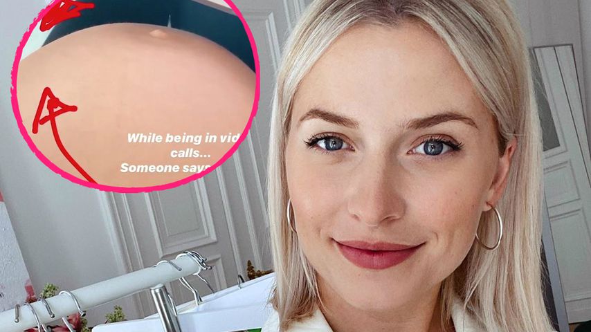 Ziemlich aktiv: Hier tritt Lena Gerckes Baby in ihrem Bauch!
