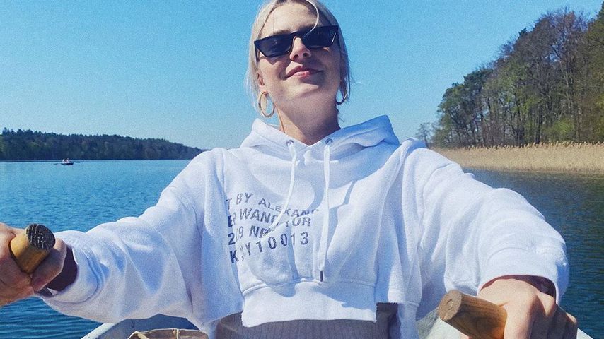 Sportlich: Hier rudert Lena Gercke mit ihrem XXL-Babybauch