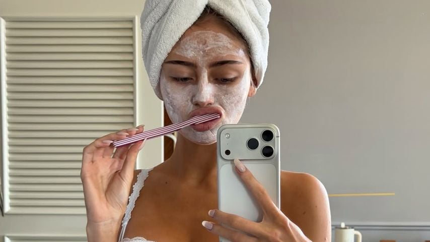 Wow: Model Leni Klum begeistert in weißer Spitzenunterwäsche