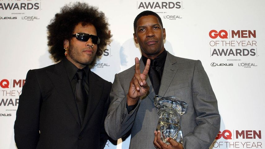 Lenny Kravitz und Denzel Washington, Oktober 2002